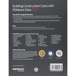 Building Construction Costs With RSMeans Data 2017 (Means Building Construction Cost Data)