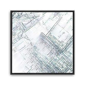 Framed Canvas Wall Art Leaves, Birds, Abstracts Canvas Prints Home Artwork Decoration for Living Room, Bedroom - 16x16 inches