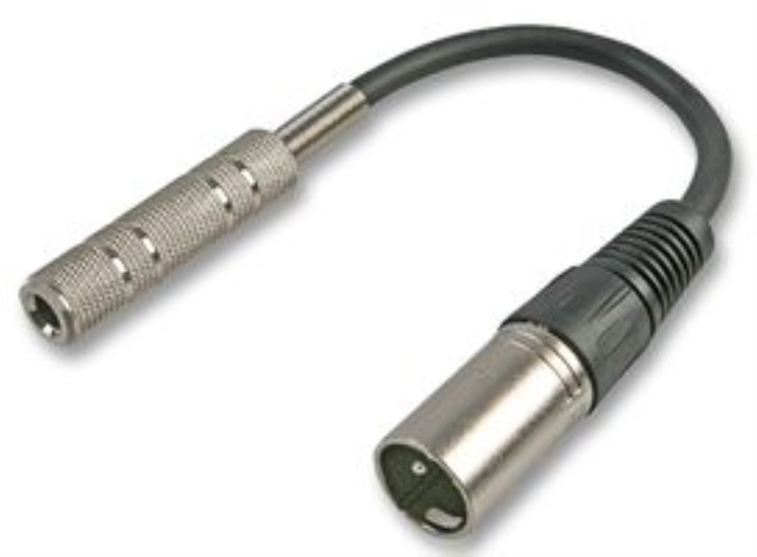 PRO SIGNAL PSG01405 2 Pin XLR Plug to 6.35mm (1/4") Mono Jack Socket Adaptor Lead