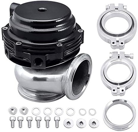Amazon 車の部品 ウェストゲート Mvr 44 ミリメートルトライアル外部水クーラーウェストゲートユニバーサル外部ターボウエストゲート V バンドフランジ Black カーアクセサリ 車 バイク