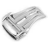 StrapHabit Single Fold Deployant Buckle Watch Clasp - Stainless Steel Deployment Clasp Fits FKM Rubber Watch Straps