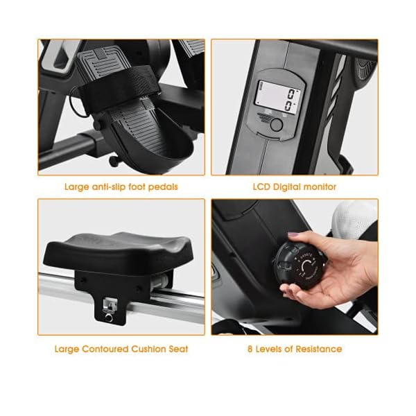 Magnetic-Rowing-Machine-for-Indoor-Home-Resistance-Rowing-Machine-with-Fodable-Design-8-Level-Adjustable-Resistance-Transport-Wheels-Advanced-Driving-Belt-SystemFit-for-Cardio-Strength-Training Magnetic Rowing Machine for Indoor Home, Resistance Rowing Machine with Fodable Design, 8-Level Adjustable Resistance, Transport Wheels, Advanced Driving Belt System,Fit for Cardio & Strength Training