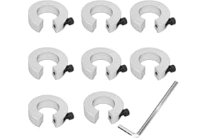 Euogeudel 8PCS SBR20 20mm Linear Rail Stop Collars Aluminum Alloy Shaft Limit Fixing Rings CNC Parts Tool Linear Rail Shaft Stop Collars