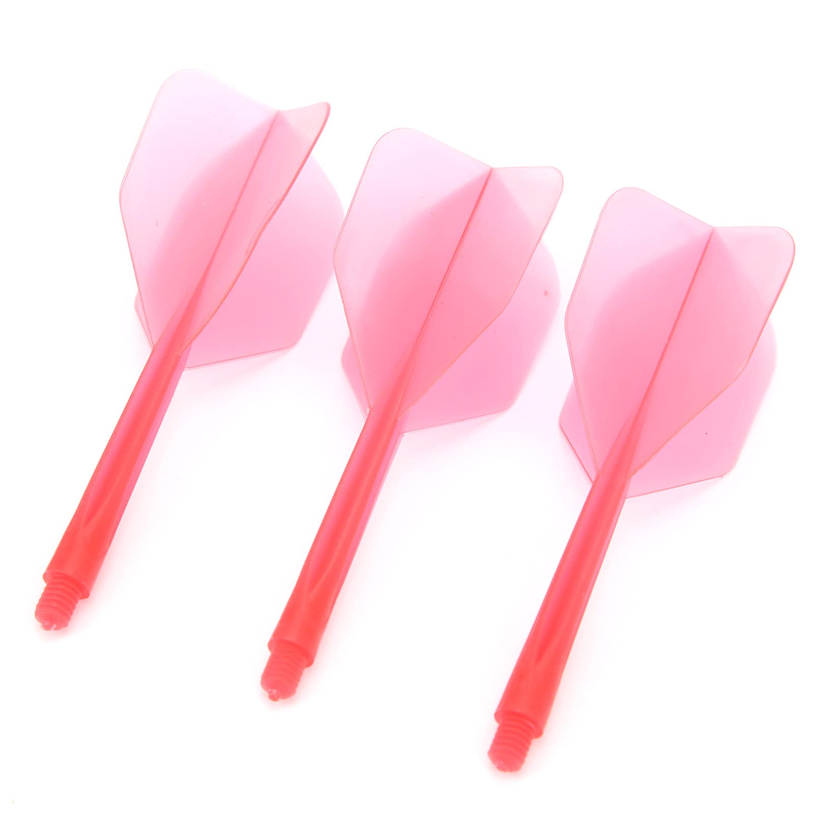 Cosiki Dart Flights and Stems, 3 Shafts and Dart Flights, Integrated Shaft and Dart Flights, 3 Dart Stems and Flights for Dart Barrels with Thread Diameter (red)