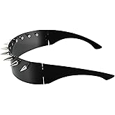 EaciTown Punk Spike Sunglasses Punk Glasses Halloween Rock Accessory 10 Metal Spikes Stud Sunglasses for Club Motorcycle Outfits Y2k Costume
