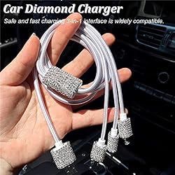 Bling Dual USB Car Charger with 3-in-1 Multi Fast