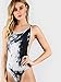 Milumia Women's Scoop Neck Open Back Spaghetti Strap Halter Leotard Cami Bodysuit Romper Black and White Small