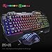 HAVIT Gaming Keyboard Mouse Headset & Mouse Pad Kit, Rainbow LED Backlit Wired, Over Ear Headphone with Mic for PC, Computer, Xbox ONE & PS4, Tablet, Mobile Phonesthumb 1