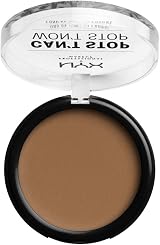 NYX Can't Stop Won't Stop Full Coverage Powder Foundation Matte Mahogany Vegan view 2
