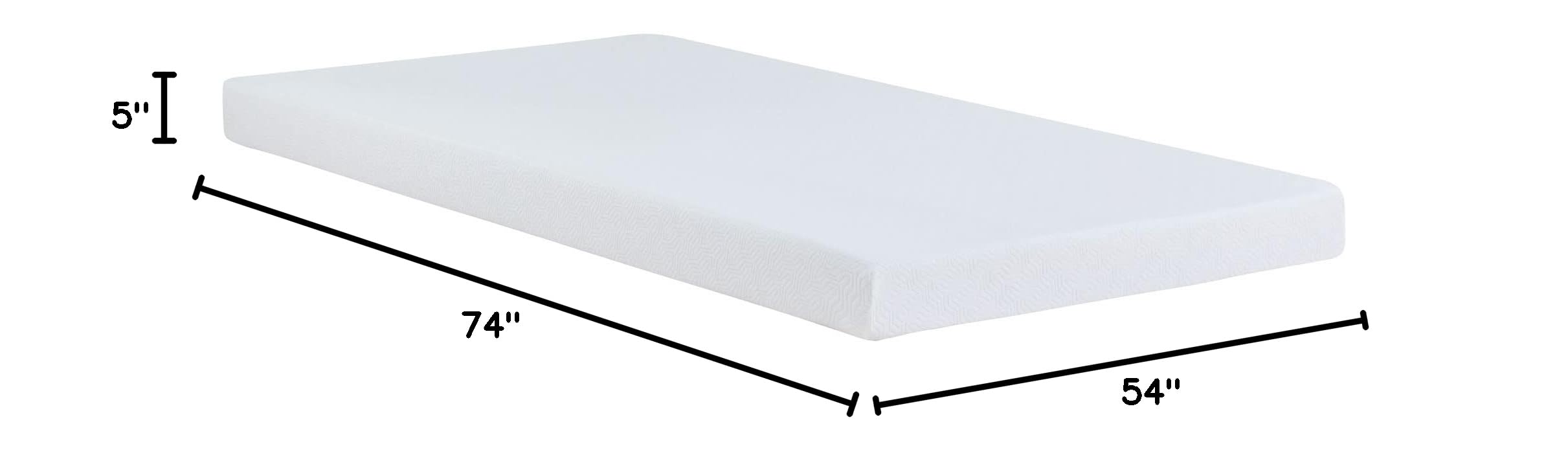 Linenspa 5 Inch Gel Memory Foam Mattress, Firm Mattress, Low Profile Bed Full 5 Inch Mattress