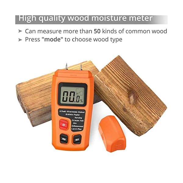 ZJ LIUJING Holz-Feuchtigkeitsmessgerät, LCD-Display, 0–99,9 %, zwei Laser, Messgerät, digitaler Feuchtigkeitstester… – Bild 6