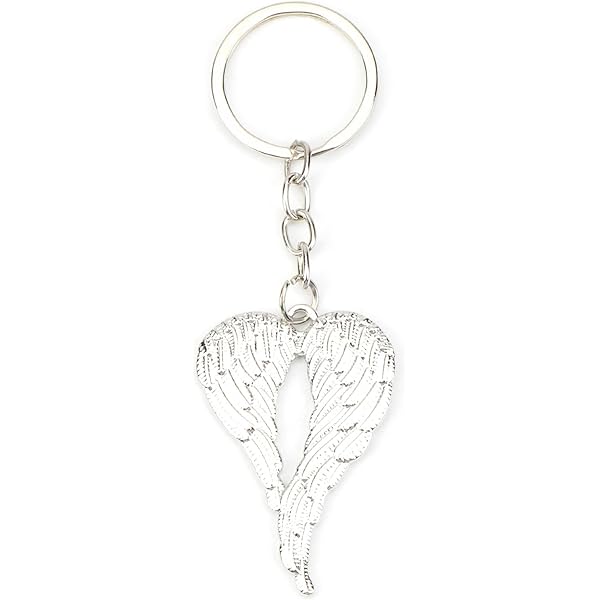 Aqua79 Angel Wing Keychain - Gold 3D Sparkling Charm Rhinestones