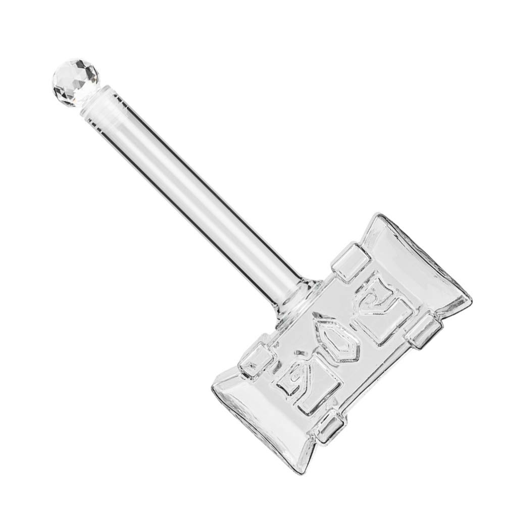 NUOBESTY Whiskey Decanter Creative Hammer Shaped Crystal Glass Decanter Glass Wine Dispenser for Liquor Bourbon or Wine 400ml