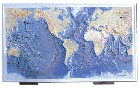 Hubbard Scientific Ocean Floor Raised Relief Map 26 X 39