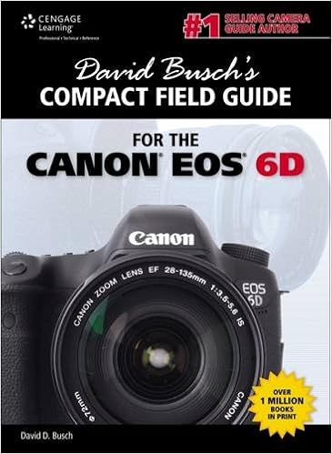 Amazon Com David Busch S Compact Field Guide For The Canon Eos 6d David Busch S Digital Photography Guides 9781285446561 Busch David D Books