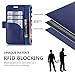 iPhone X Case, iPhone X Wallet Case, FYY [RFID Blocking wallet] Premium Genuine Leather 100% Handmade Wallet Case Credit Card Protector for iPhone X Edition (2017) Navy Blue