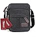 Zicac Men's Retro Small Canvas Cross Body Messenger Bags Satchel Bag (Black)