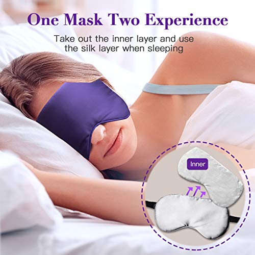 Unimi Sleep Mask Weighted Eye Mask for Puffiness, Pink Eyes, Headache