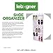 Over The Door Hanging Shoe Storage Organizer By Lebogner - 24 Clear Reinforced Vinyl Pouches, Store Up To 12 Pairs Of Shoes, White Space Saving Closet Accessories Organizer, Sturdy Shoe Organizer