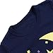 DHASIUE Cartoon Girls Pajamas Cotton Short Pajama Set Little Kids Sleepwear Clothes Size 1-7 Years (6-7 Years, Dark Blue (Moon and Stars))