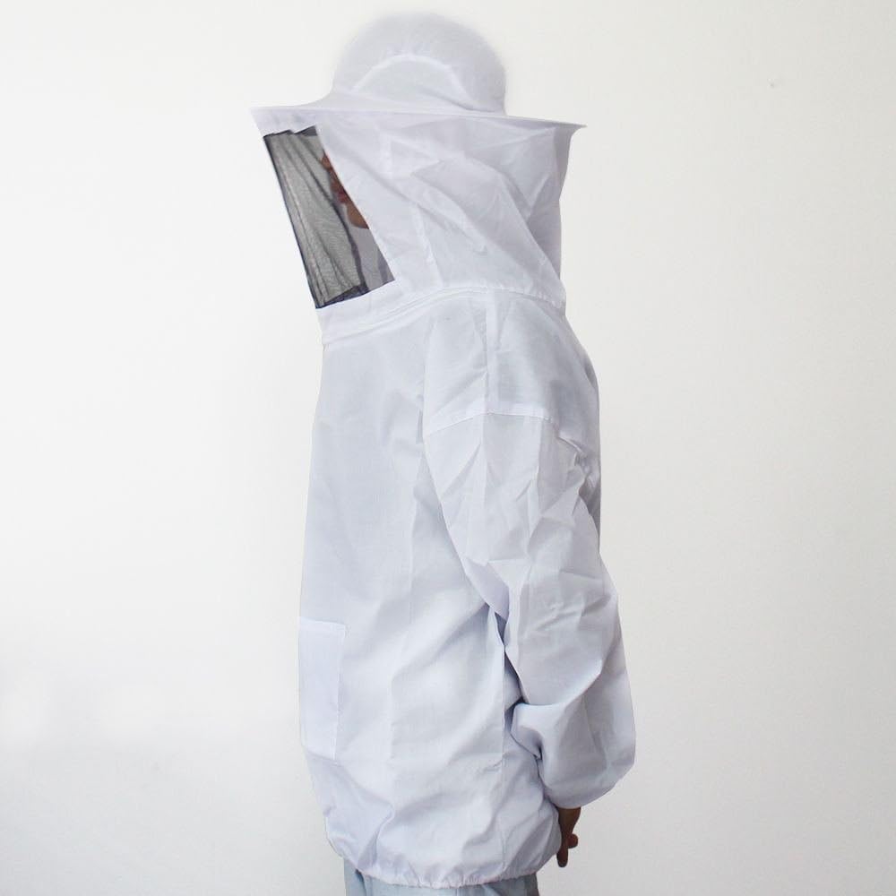 Kids Professional Cotton Full Body Beekeeping Suit with Veil Hood 100-150cm