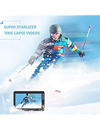 VanTop Moment 4 4K Cámara de acción deportiva con 32Gb 20MP Tarjeta MicroSD Sensor Sony, EIS, pantalla táctil, ángulo de visión ajustable, 30M impermeable, remoto, batería dual y accesorios compatibles con GoPro Kit