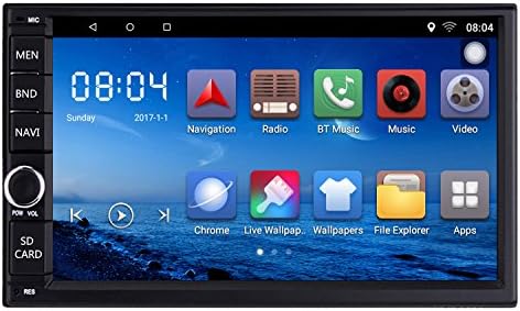 K012 2 Din Android Car Stereo GPS Navigation Auto Radio AM/FM/RDS 1GB RAM 16GB ROM Mirror Link Steering Wheel Control BT Hands-free Call