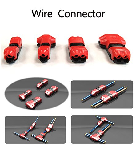 Alightings T type 2pin Wire Connector with no wire-stripping required for Mid-span Branching in Wires Connection, Main Cable 22-20 AWG, branch 22-20AWG (pack of 10) - Thumbnail 5