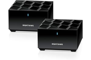 NETGEAR Nighthawk Advanced Whole Home Mesh WiFi 6 System (MK62)– AX1800 Router with 1 Satellite Extender, Coverage up to 3,00