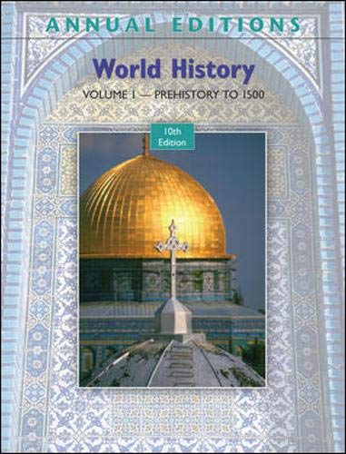 Annual Editions: World History, Volume 1: Prehistory to 1500, 10/e by Joseph Mitchell, Helen Buss Mitchell