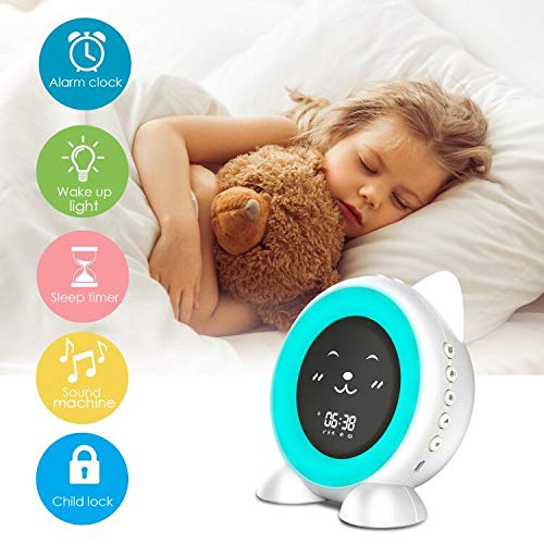 I·CODE Kids Alarm Clock,Children's Sleep Trainer, Wake Up Light & Night Light, Sleep Sound Machine -Teach Child When Fine to Wake Up - Thumbnail 6