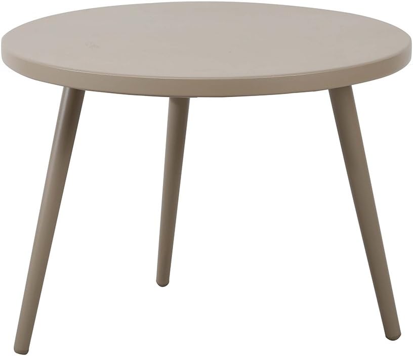 Oseasons OSTM50131ST3-LT Round Milos Aluminium Side Table - Light Taupe