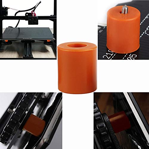 BCZAMD Heatbed Silicone Leveling Column, 3D Printer Hot Bed Mounts Column Stable Tool Heat-Resistant Silicone Buffer for Prusa i3 Plus Anet A8 Wanhao D9 Anycubic Mega, 4 Pack Brown - Thumbnail 6