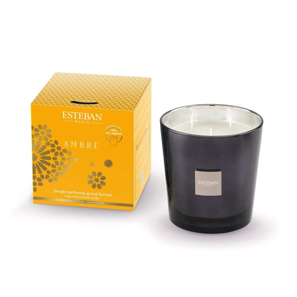 Esteban Paris Ambre Scented Candle 450 g (3 Wick Scented Candle)