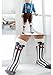 6 pairs non skid toddler socks baby boy girl socks with grid cotton knee high sock (S (0-2 Years))