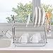 Chrome Dish Drying Rack - 2 Tiered with Cup and Utensil Holders by Chef Buddy