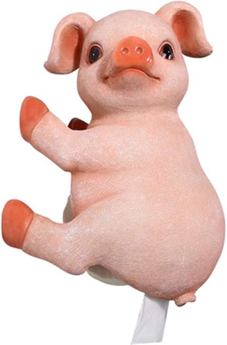 Amazon Co Jp 衛生カートン かわいいブタの形の壁のトイレットペーパーのホールダー 台所のため 浴室および洗面所の浴室 ピンク ブタ ホーム キッチン