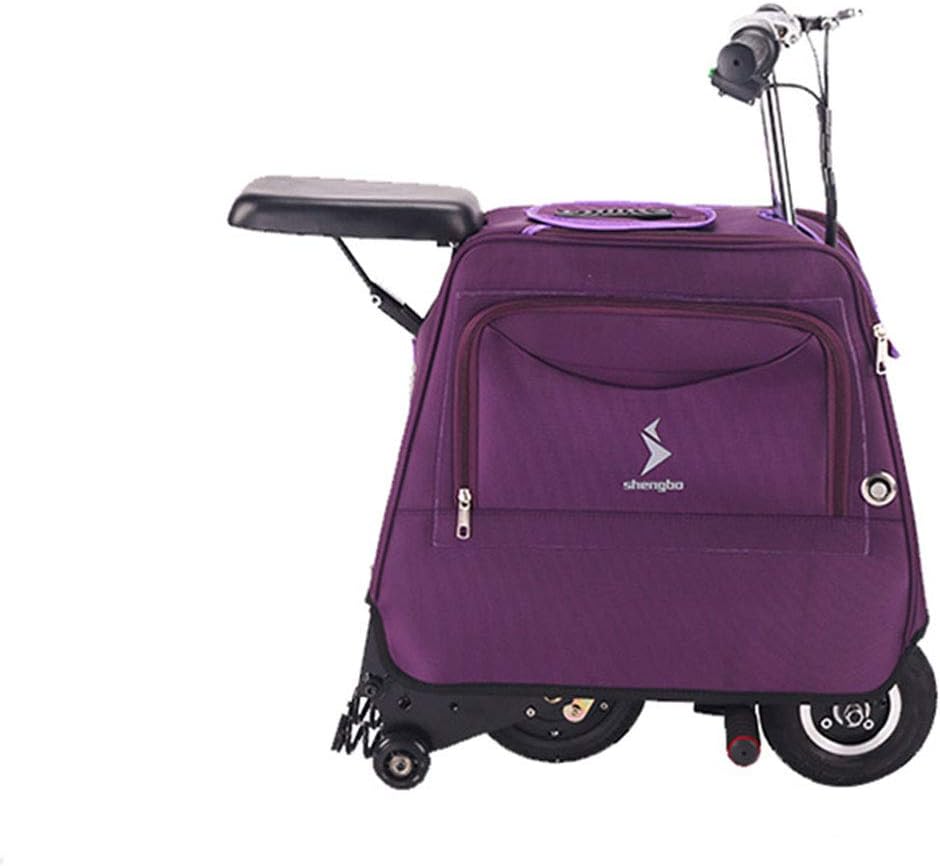 Electric Scooter, 25 km Long-Range Battery, 8" Air Filled Tires - Easy Carry Design with Small suitcase,Ultra-Lightweight Adult Electric Scooter,Purple