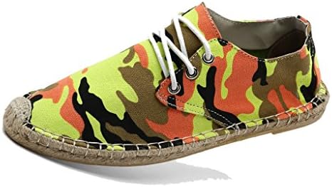 Men's Classic Canvas Shoes Lace-up Linen+Rubber Outsole 9M