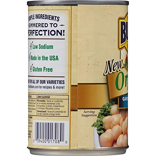 BUSH'S BEST Organic Garbanzo Beans Canned Beans, Organic Chick Peas