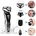Electric Razor Rotary Shaver For Men, Beard Trimmer Set Facial Professional 4 In 1 Wet Dry Cordless Nose Hair Face, Portable Travel Rechargeable USB Kit Best Gift