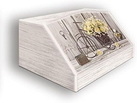 Lupia Bread Bin with 'Yellow Roses' Wooden Decoration 30 X 40 X 20 cm