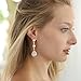 Mariell Bridal Wedding Dangle Earring, Gold CZ Crystal Earring for Bride, Bridesmaid, Mother of the Bride