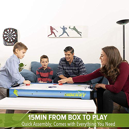 Sport Squad HX40 40-Inch Electric Tabletop Air Hockey Table with 2 Pushers and 2 Pucks (Renewed)