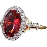 Viyuroyk 925 Sterling Silver shining ruby gold Cubic Zirconia Rings Diamond Rings for Women Jewelry Findings Earring Backs Findings