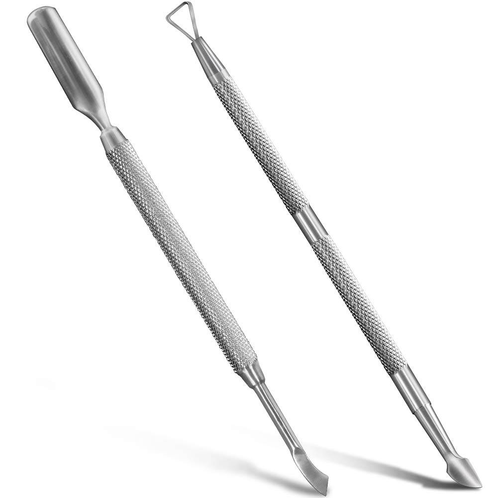 Nail Art Soak Off Gel Polish Cuticle Pusher Peeler Scraper Remover Tools with Unique Triangle Tip Design Stainless Steel by GADGETS ENTREPOT: Beauty