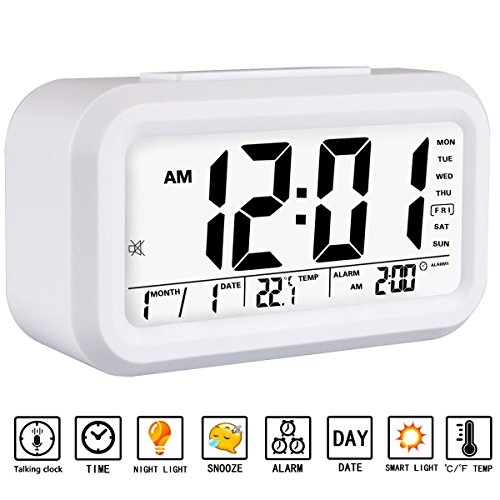 lowcost Alarm Clock, Aitey Talking Alarm Clock with Large Digital