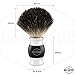 Mid Century Shaving Brush - Black Badger Hair - Metal and Faux Horn (Acrylic) For a Premium Wet Shave Experience (Black)