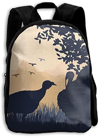 Boys Girls Couple Of Wild Turkey Look For Something To Eat Popular Printing Toddler Pre School Backpack Bags Lightweight