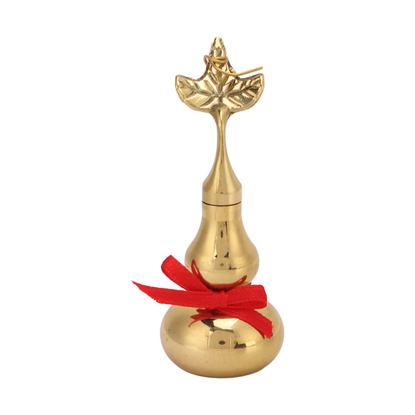 Hztyyier Brass Gourd for Feng Shui, 1.3 x 1.3 x 3.1in Brass Wu Lou Figurine Home Garden Decor Health Prosperity for Good Luck Fortune